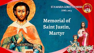 June 1 2024  Memorial of Saint Justin Martyr [upl. by Ohploda434]