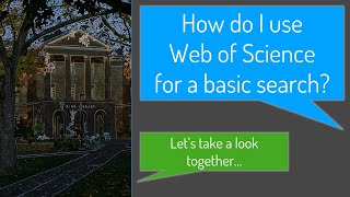 Web of Science  Basic Search Tutorial Updated 2024 [upl. by Lotz]