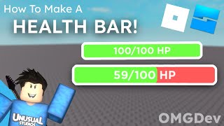 How To MAKE A HEALTH BAR GUI Roblox [upl. by Lenrad]