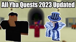 All YBA Quests 2023 Updated  Your Bizarre Adventure  Roblox [upl. by Andre]