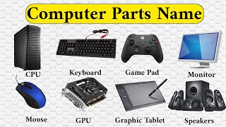 Computer Tools Name With Picture  Computer parts name List Basic Parts of Computer [upl. by Nylinnej]