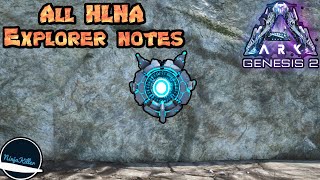 ARK All 46 HLNA explorer note locations on Genesis Part 2 in Ark Survival Evolved [upl. by Alan542]