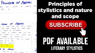 Principle of Stylistics and Nature of Stylistic [upl. by Caron40]