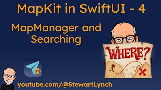 4 MapKit with SwiftUI  MapManager and Searching [upl. by Annaeirb]