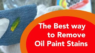 The Best Way to Remove Oil Paint from Clothing [upl. by Amlev]