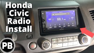 2006  2011 Honda Civic Touch Screen Stereo Install [upl. by Emogene670]