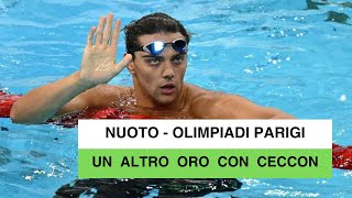 Nuoto  Olimpiadi Parigi Thomas Ceccon si invola ed è campione olimpico dei 100 dorso [upl. by Koffman]