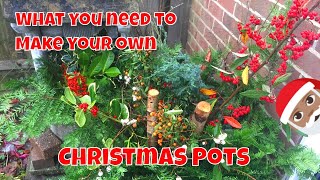 Christmas Decorations  Outdoor Pots [upl. by Florette700]