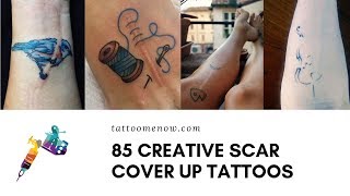 85 Creative Scar Cover Up Tattoo Ideas [upl. by Sair]