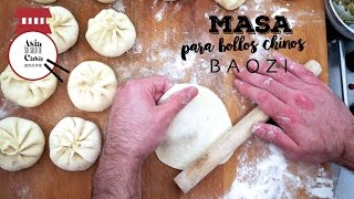 Como Hacer Masa para Baozi Bollos Chinos  How to Make Dough for Baozi Chinese Buns [upl. by Seabrook244]