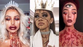 Top 15 Easy Halloween Makeup Tutorials Compilation 2017 [upl. by Nymassej]