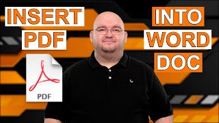 HOW TO INSERT A PDF Into a Word Document [upl. by Moe]