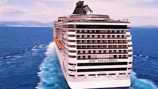 Cruise ship MSC Splendida Mediterranean Sea [upl. by Atina624]