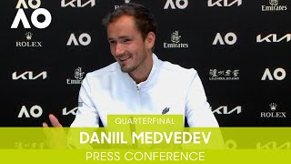 Daniil Medvedev Press Conference QF  Australian Open 2022 [upl. by Odarnoc]