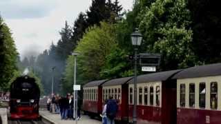 Drei Annen Hohne  Aktivitäten auf dem Bahnhof  Harzer Schmalspurbahn  Brockenbahn  Harzquerbahn [upl. by Akihsar]