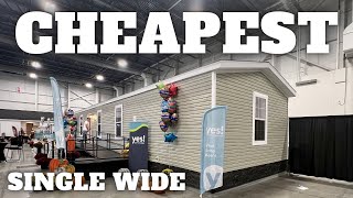 CHEAPEST single wide mobile home Ive seen in YEARS Prefab House Tour [upl. by Enitnatsnoc390]