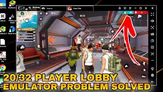 Free Fire Pc 32 Player Lobby  32 players in free fire br rank problem solve freefirepc freefire [upl. by Jephthah]