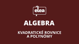 Rovnice s parametrom  Elea Nauč sa matiku [upl. by Mccord835]