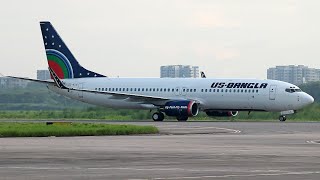 US Bangla Airlines Boing 737 Landing in Suvarnabhumi Airport Bangkok Thailand [upl. by Ark971]