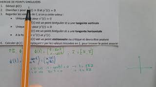 Trouver les POINTS SINGULIERS dune COURBE PARAMÉTRÉE  Méthode amp Exemple  MATHS  Bac1  Bac2 [upl. by Drofwarc]