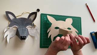 Wolf mask craft tutorial [upl. by Clinton]