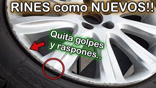 Como RESTAURAR los RINES del AUTO con RAYONES y RASPONES PROFUNDOS [upl. by Nnaytsirk]