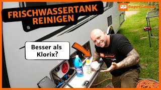 Wassertank im Wohnwagen  Wohnmobil reinigen desinfizieren amp entkalken  So machen wir das 👍🏼 [upl. by Mensch]