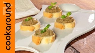 Patè di melanzane e menta  Crostini per antipasto o aperitivo [upl. by Merilee]