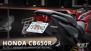 How to install an Elite1 Fender Eliminator on a 20192020 Honda CB650R  CBR650R by TST Industries [upl. by Fenn]