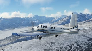 MSFS Orbx Pacific Aerospace P750 XSTOL  Review Flight  Tekapo NZ to Mt Cook NZ [upl. by Ilam]