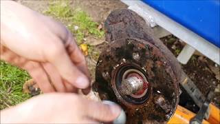 HOW TO CHANGE TRAILER BEARINGS Knott 45887 10 [upl. by Enilamme]