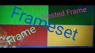 Frameset Nested frameset and color frameset how to create frameset in html frame frameset color [upl. by Anem]