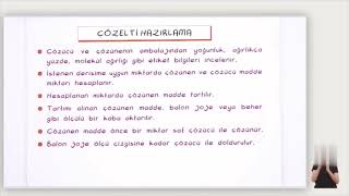 10 Sınıf Kimya  Homojen Karışımlar Çözünmüş Madde Oranını Belirten İfadeler Karışımlar 3Özet [upl. by Reta]