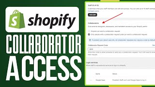 How To Request Collaborator Access On Shopify 2024 Full Guide [upl. by Avat]