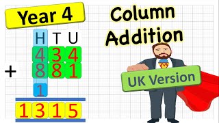 Column Addition Year 4 [upl. by Glynnis]