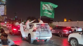 إحتفال اليوم الوطني السعودي 93  في واجهة الروشن البحرية بجدة  saudi national day 93 [upl. by Seraphim]