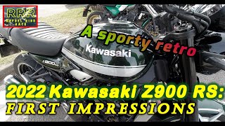 2022 Kawasaki Z900 RS first impressions [upl. by Dnumde362]