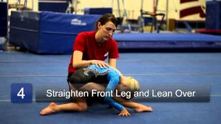 How to Do the Splits for Beginner Gymnasts  Beginning Gymnastics [upl. by Athene]