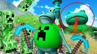 LA SKIN DE LA RANA MINECRAFT Y LA ISLA MISTERIOSA  AMAZING FROG [upl. by Chitkara]