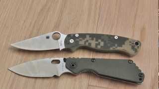 Strider SNG vs Spyderco Paramilitary II [upl. by Repinuj]