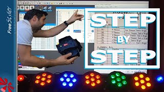 Tutorial Install Interface usb dmx 512 FreeStyler DMX setting LED Par FreeStylerDMX LixasaDmx [upl. by Enairda]