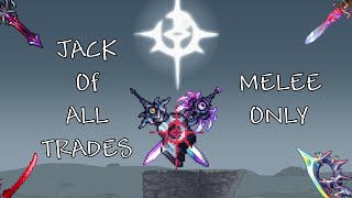 Terraria Calamity MasterDeath Boss Rush Jack of All Trades Melee Only 204002 [upl. by Nylirem872]