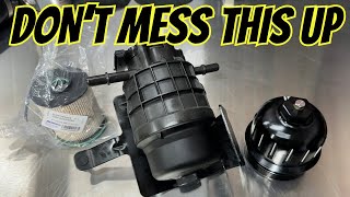 HOW TO Avoid Issues Replace Duramax 30 Fuel Filter [upl. by Trilley420]