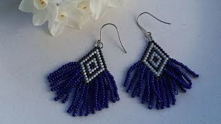 Beaded Fringe Earrings [upl. by Calva]