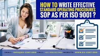 How To Write Effective Standard Operating Procedures SOP as per ISO 9001 [upl. by Yrokcaz383]