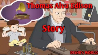 Thomas Alva Edison story in english Invention of light blub and TV [upl. by Sioled]