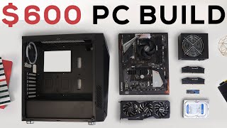 Best 600 Gaming PC Build 2020  RX 5500 XT  Ryzen 3 3100 Full Build Guide [upl. by Einama151]