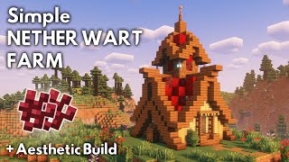 Minecraft NATHER WART FARM Tutorial 121  MINECRAFT TUTORIAL [upl. by Icyaj]