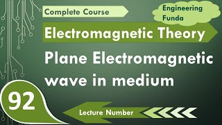 Plane Electromagnetic Waves in Medium Theory and Derivation  EM Waves  Electromagnetics Theory [upl. by Iny]