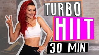 TURBO HIIT  ODCHUDZAJĄCY TRENING 30 MINUT  rozgrzewka i rozciąganie [upl. by Shewchuk559]